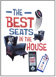 A poster of the best seats in the house.
